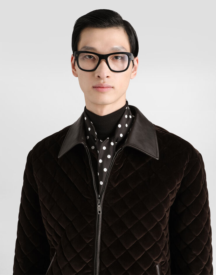 Dolce & Gabbana Quilted velvet bomber jacket  G9CKMTFUVG7