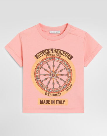Dolce & Gabbana Jersey t-shirt with print Pink L2JTITG7P5V