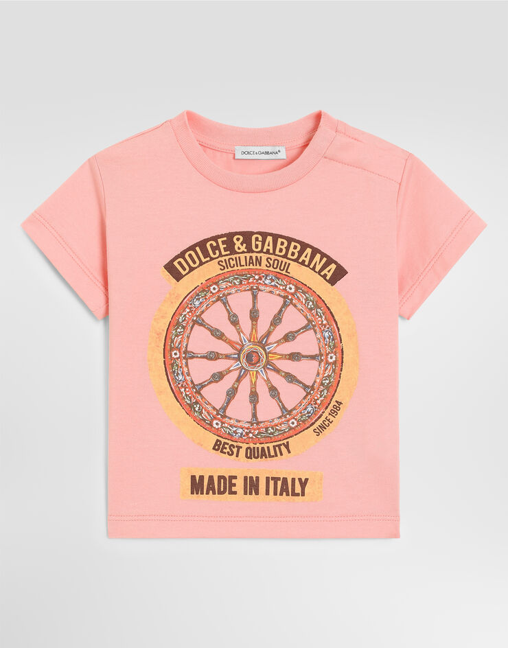 Dolce & Gabbana Jersey t-shirt with print Pink L2JTITG7P5V