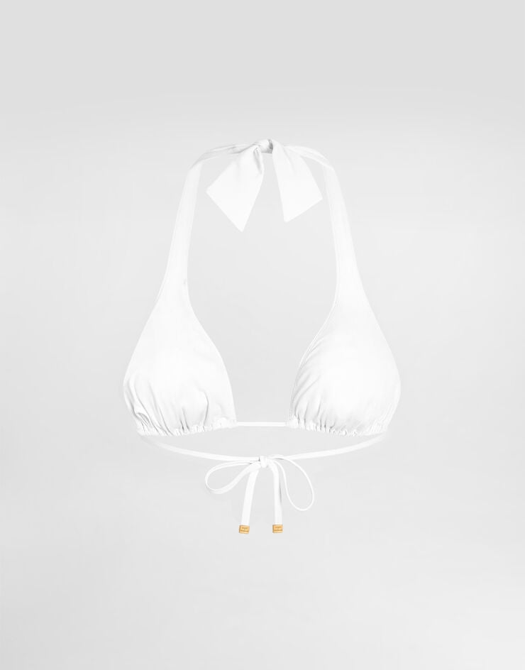 Dolce & Gabbana Padded triangle bikini top White O1A01JONO12
