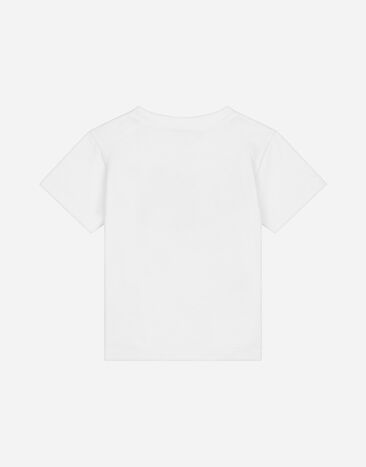 Dolce & Gabbana Jersey T-shirt with DG logo White L1JT7WG7L5O