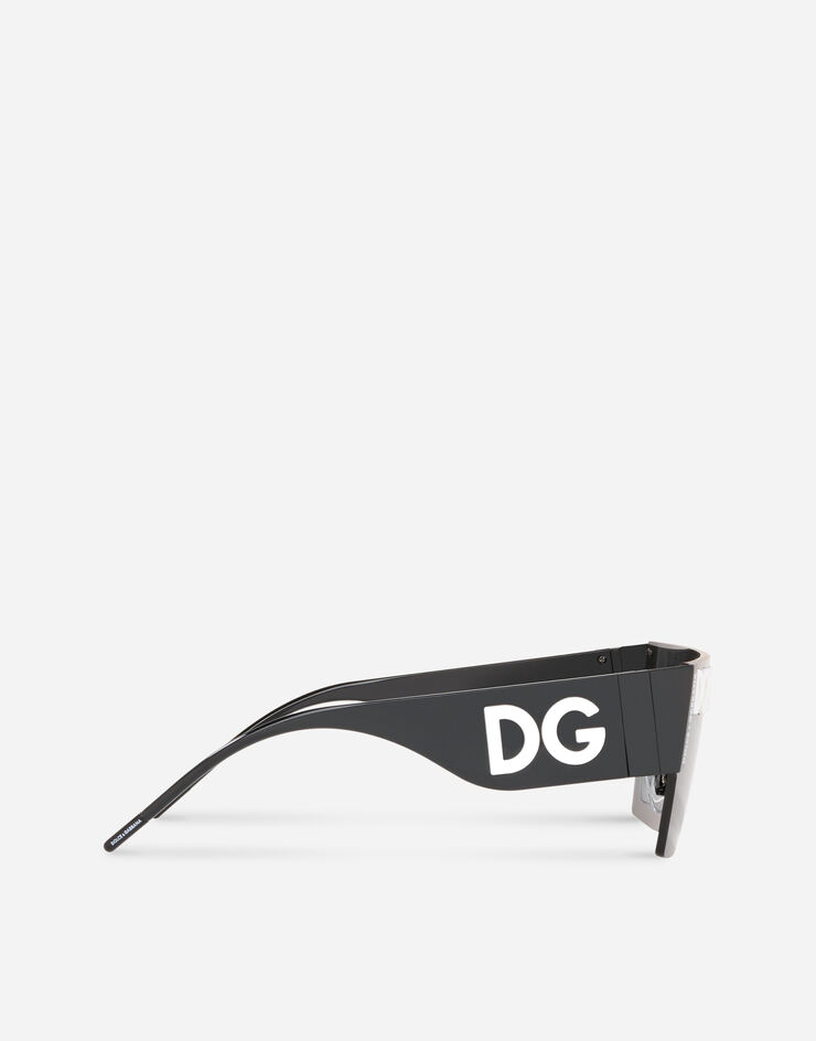 Dolce & Gabbana DG 로고 선글라스 블랙 VG2233VM187