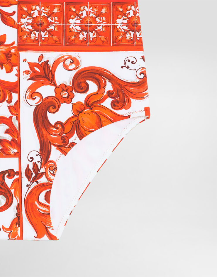 Dolce & Gabbana Majolica-print one-piece swimsuit Multicolor L5J880ON0GU