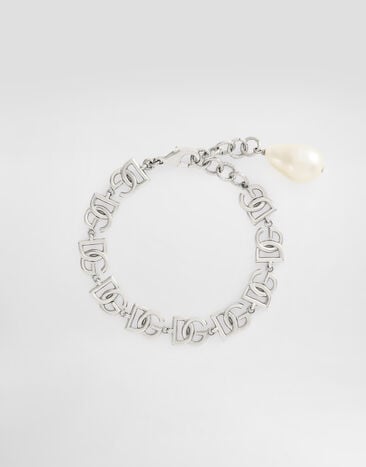 Dolce & Gabbana Bracelet chaîne avec multiples logos DG Argent WBP6L3W1111