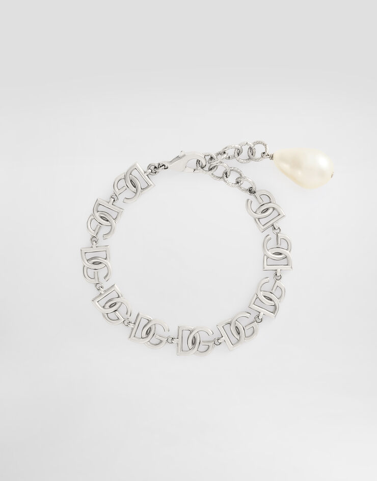 Dolce & Gabbana Link bracelet with multiple DG logo Silver WBP6L3W1111