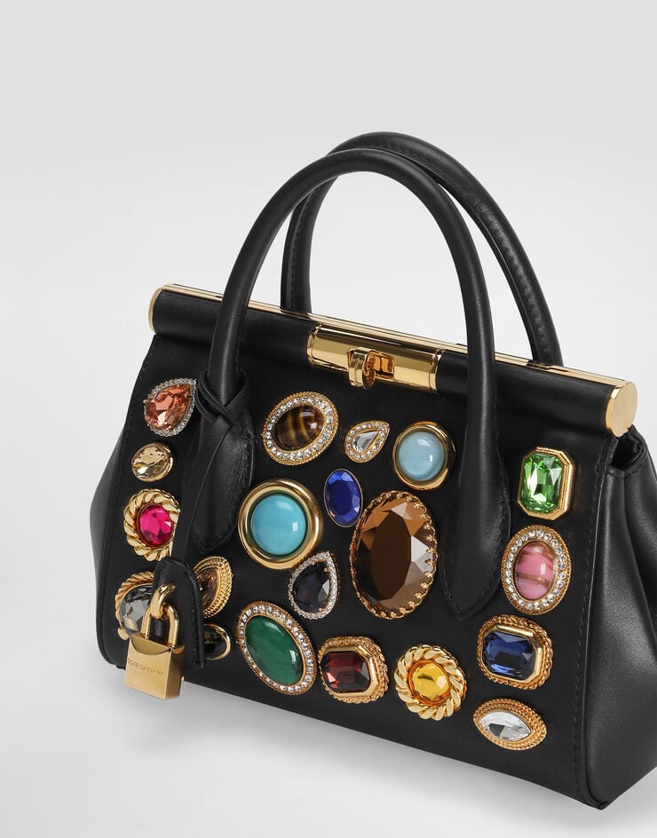 Dolce & Gabbana Day Bag Mini Marlene aus Plongé-Kalbsleder Braun BB7744AP066