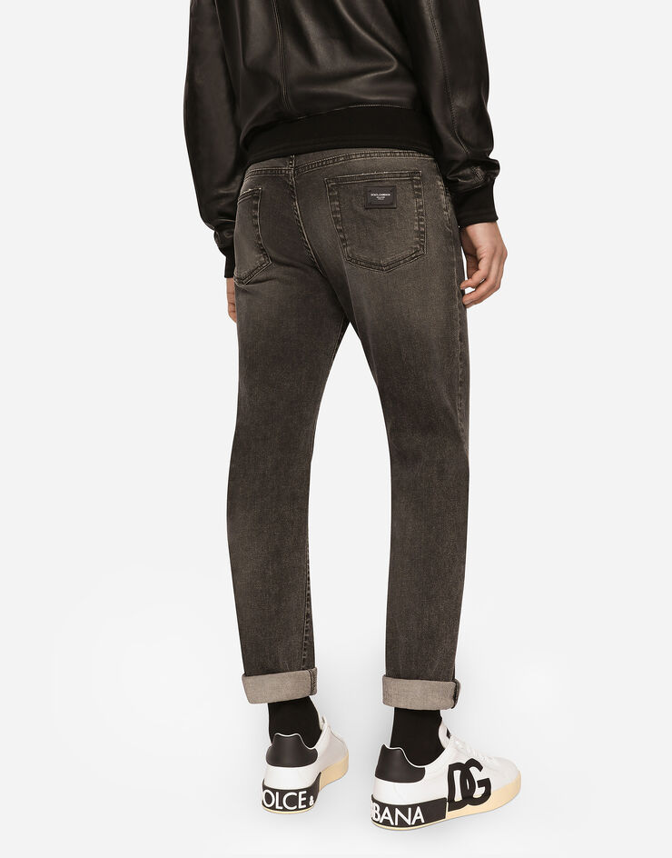 Dolce & Gabbana Gray wash slim-fit stretch jeans Grey GY07CDG8CO7