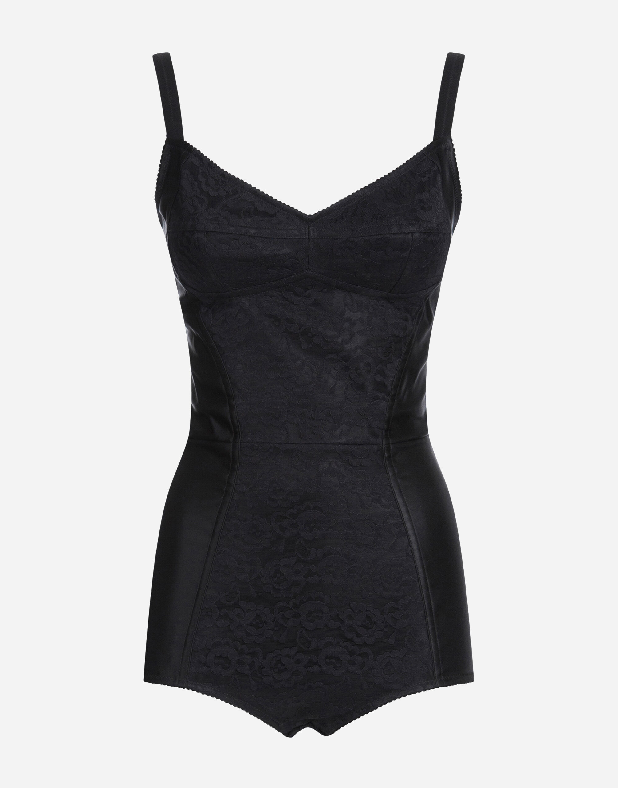 Elasticated corset style bodysuit in BLACK for Dolce Gabbana US
