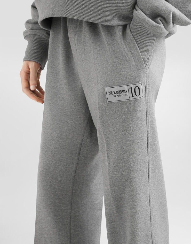 Dolce & Gabbana Jogginghose aus Stretchjersey Grau GP109TG7O2N