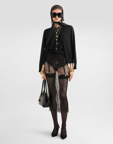 Dolce & Gabbana Lace skirt Black F4CQ7THLM9J
