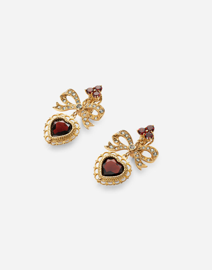 Dolce & Gabbana Devotion 18 carat yellow gold, red garnet and gray sapphires  WEKL1GWGAR4