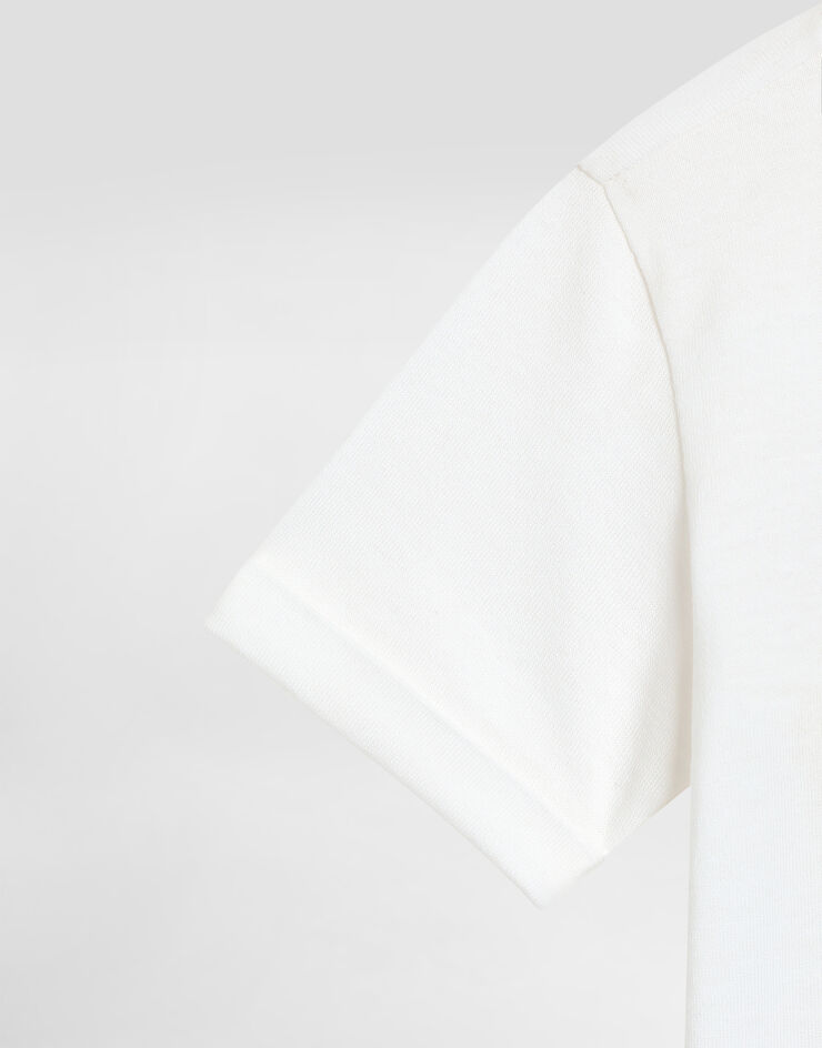 Dolce & Gabbana Camiseta de punto con logotipo DG Blanco L2JTPAG7O2A