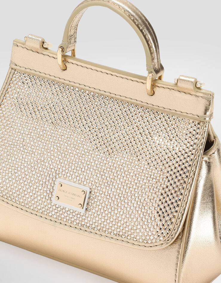 Dolce & Gabbana Mini sac à main Sicily Doré EB0003AA746