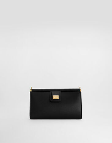Dolce & Gabbana حقيبة هاتف من جلد العجل بولونغيه أسود BI3367A9S25