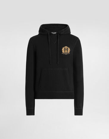 Dolce & Gabbana Smooth cashmere sweatshirt Black GXX20ZJBWIR