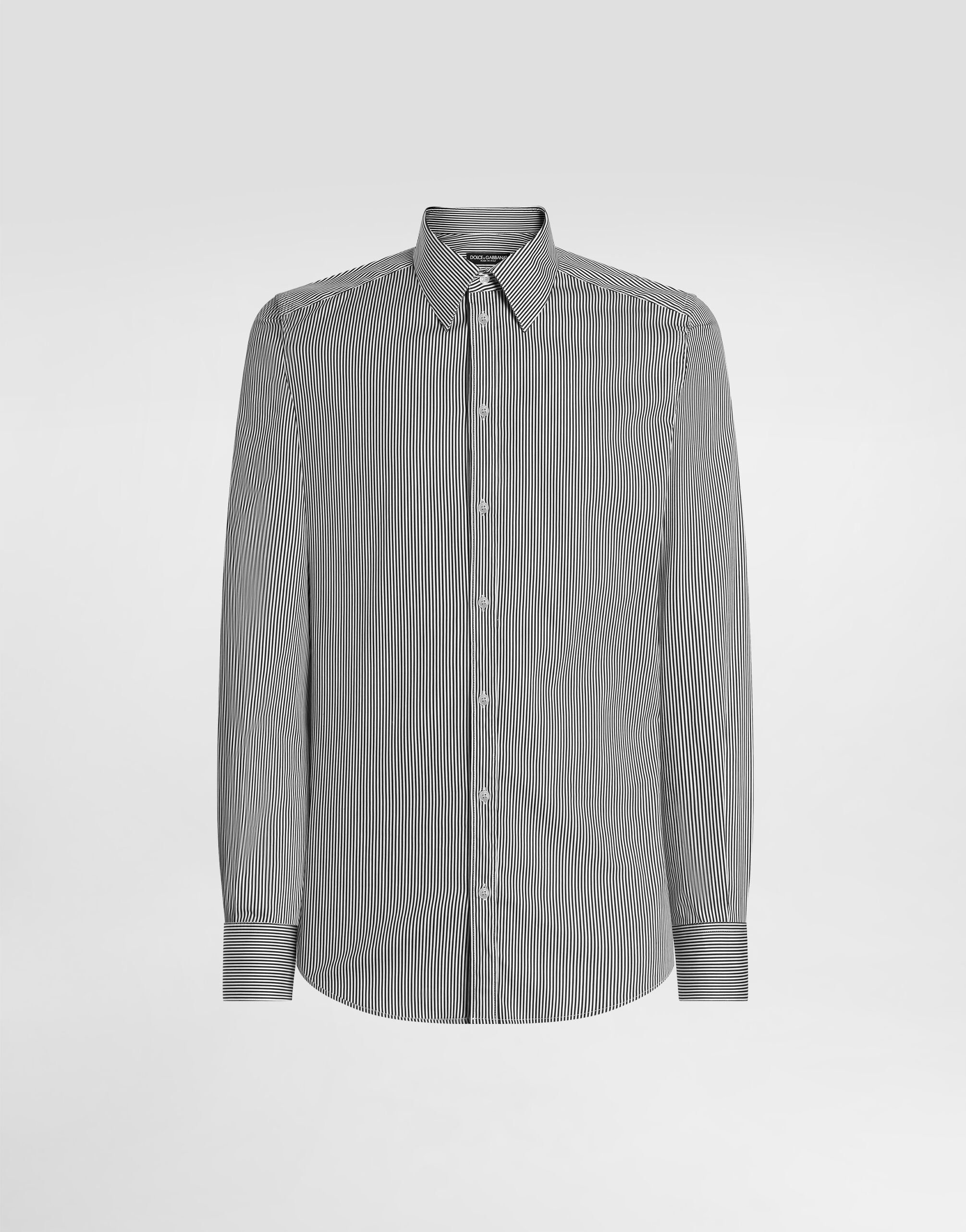 DOLCE & GABBANA 最新作 お洒落 長袖 シャツ シルク 青白黒緑 Men's shirts: dressy, casual, or formal | Dolce&Gabbana®