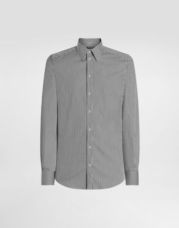 Dolce & Gabbana Striped popeline gold shirt Multicolor G5KH7TFRRED