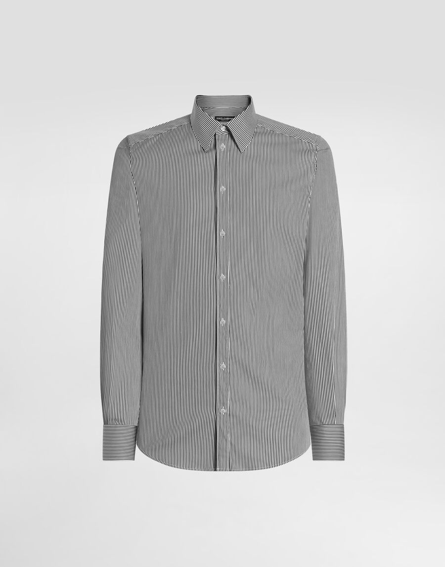 Striped popeline gold shirt