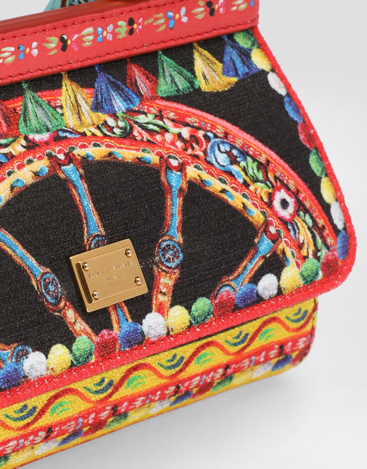 Dolce & Gabbana Mini carretto-print Sicily handbag Multicolor BB7116B0816