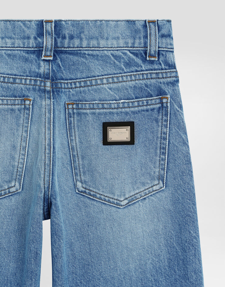 Dolce & Gabbana Vaqueros de 5 bolsillos con placa con logotipo Multicolor L42F81LDC97