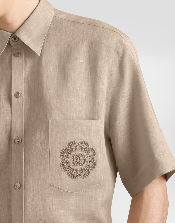 Dolce & Gabbana قميص Portofino من كتان Beige G5OS0ZFU4MH