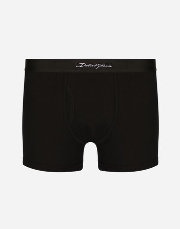 Dolce & Gabbana Two-way-stretch cotton jersey regular-fit boxers Black M4F39JONR21