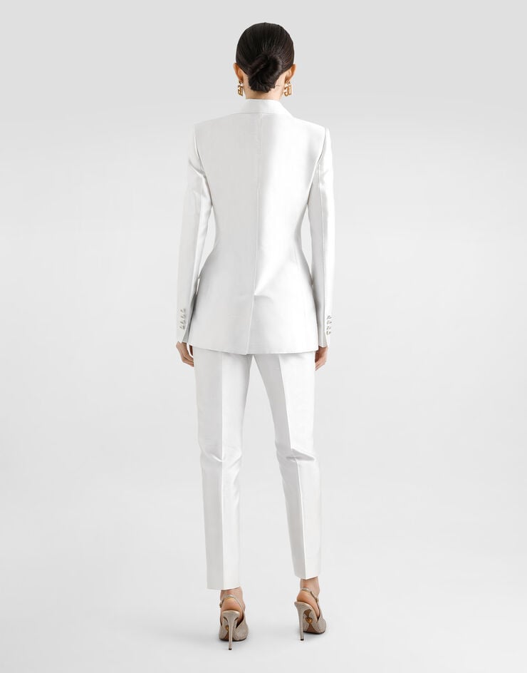 Dolce & Gabbana Pantaloni in seta Bianco FTAM2TFU108