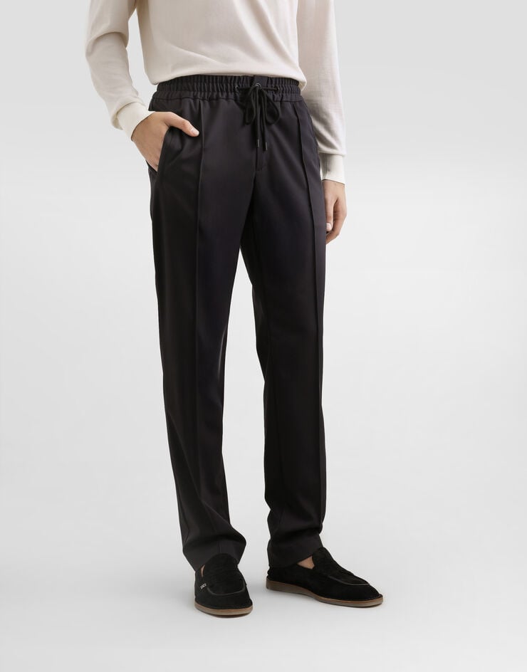 Dolce & Gabbana Wool canvas jogging trousers Grey GP147TFUBGZ