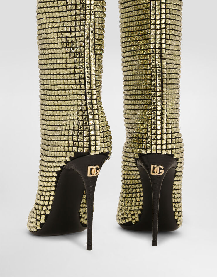 Dolce & Gabbana Bottes en cuir de veau Doré CU1161A6A02