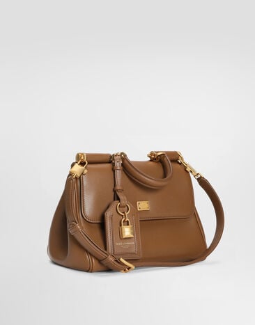 Dolce & Gabbana Bolso My Sicily en piel de becerro plongé Brown BB7781B7321