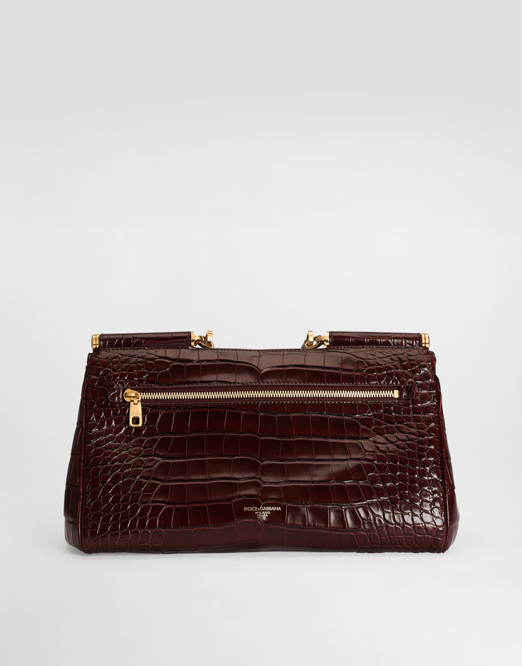 Dolce & Gabbana Medium My Sicily bag in alligator Dolce & Gabbana Medium My Sicily bag in alligator Bordeaux BB7782B2EN0