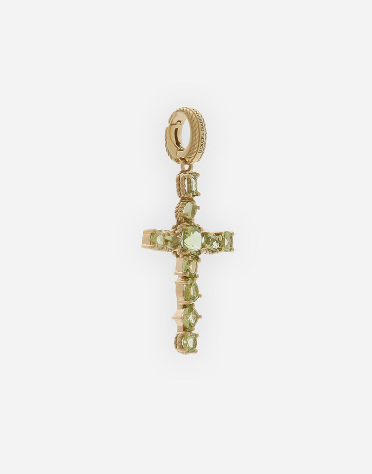 Dolce & Gabbana Anna Charm in yellow gold 18Kt and peridots Gold WAQA8GWPE01