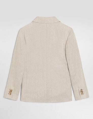 Dolce & Gabbana Single-breasted linen jacket Multicolor L41E97FC4AQ