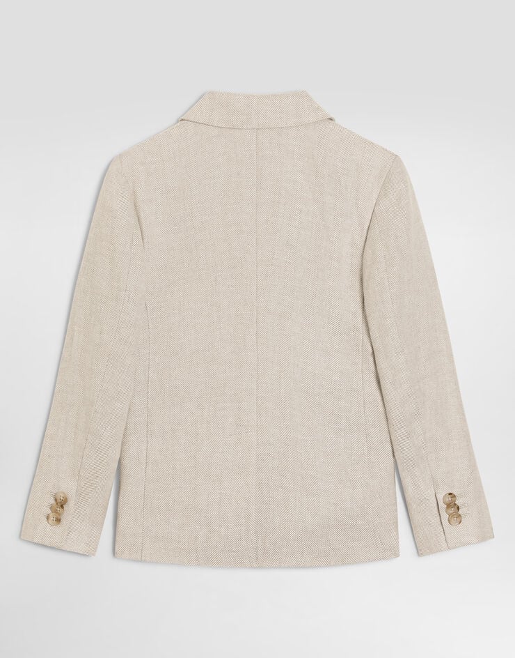 Dolce & Gabbana Single-breasted linen jacket Dolce & Gabbana Single-breasted linen jacket Multicolor L41E97FC4AQ