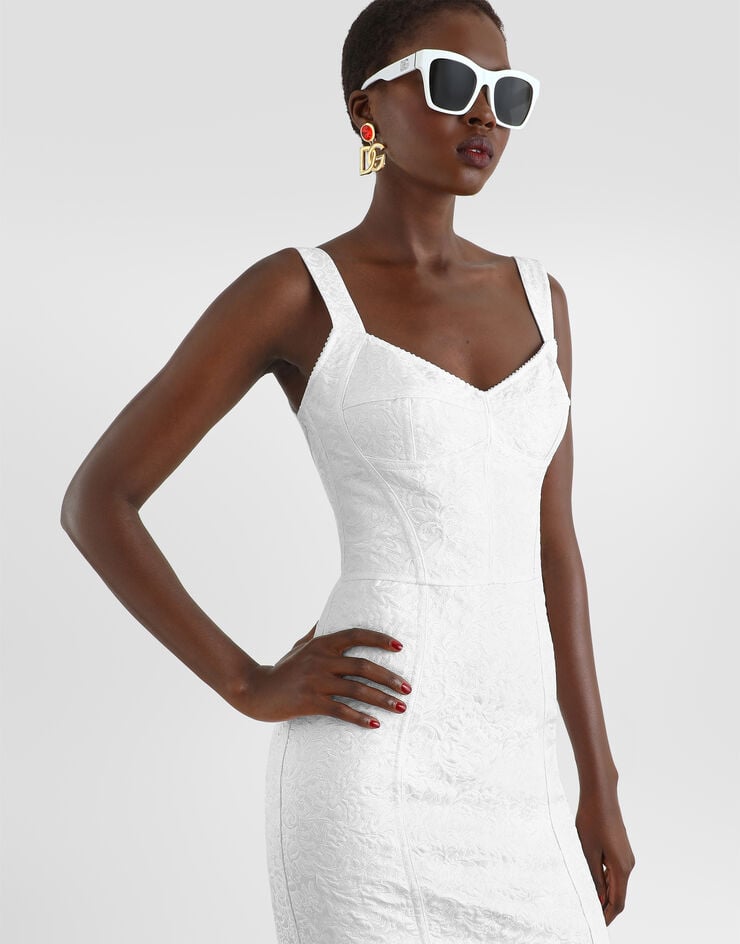 Dolce & Gabbana Korsettkleid aus Brokat Dolce & Gabbana Korsettkleid aus Brokat White F63G9THJMR4