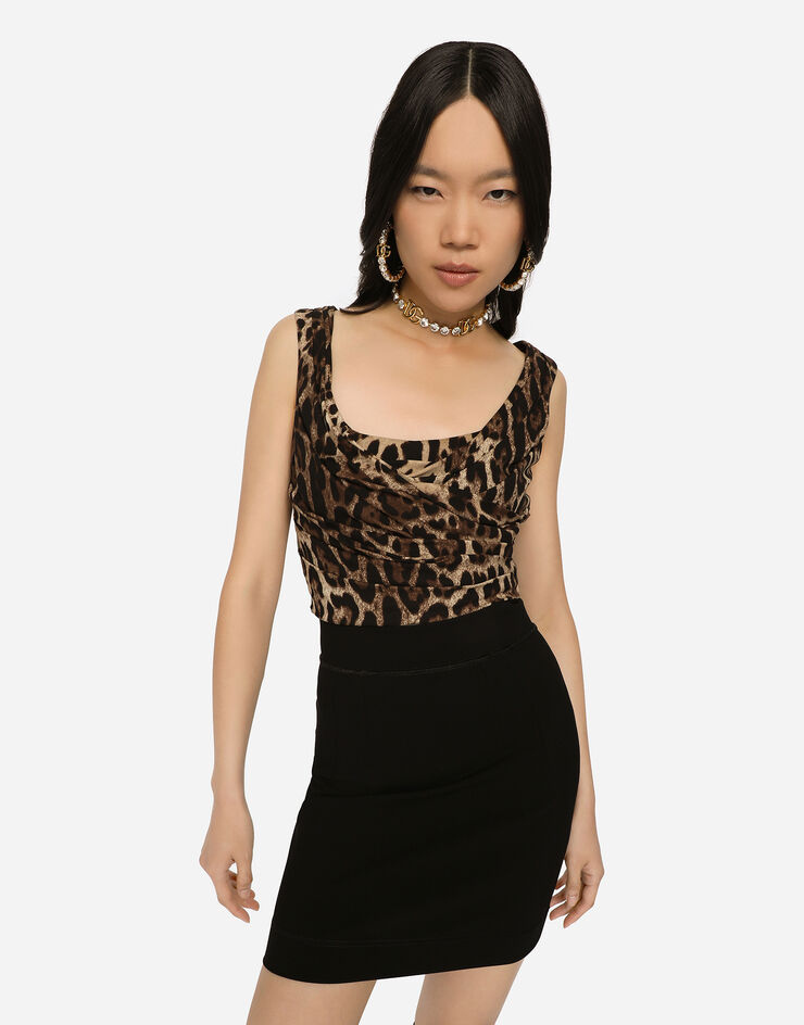Dolce & Gabbana TOP Animal Print F75N0TFSADD