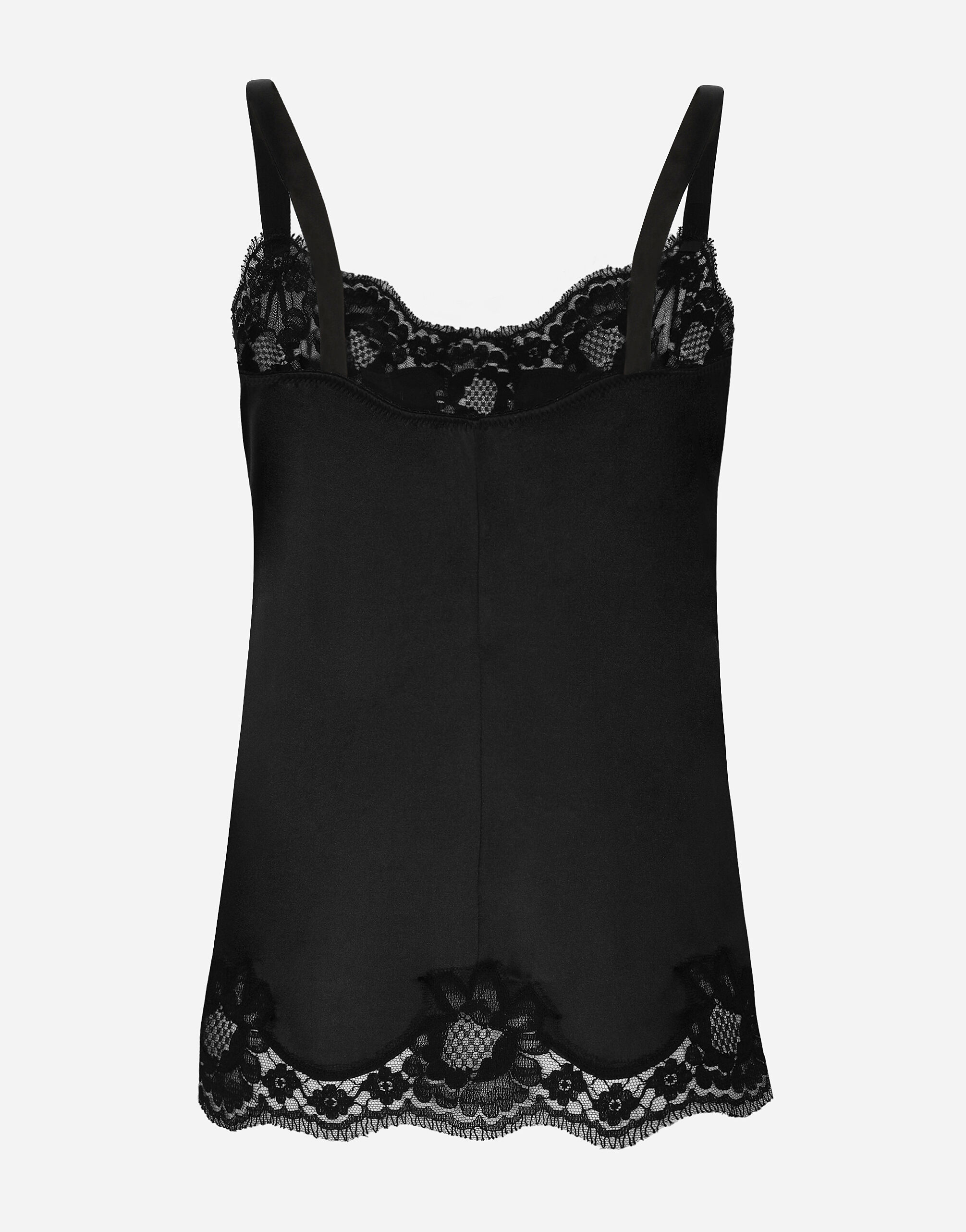 【DOLCE＆GABBANA】レース サテン ランジェリー風 トップス ランジェリートップ サテン＆レース