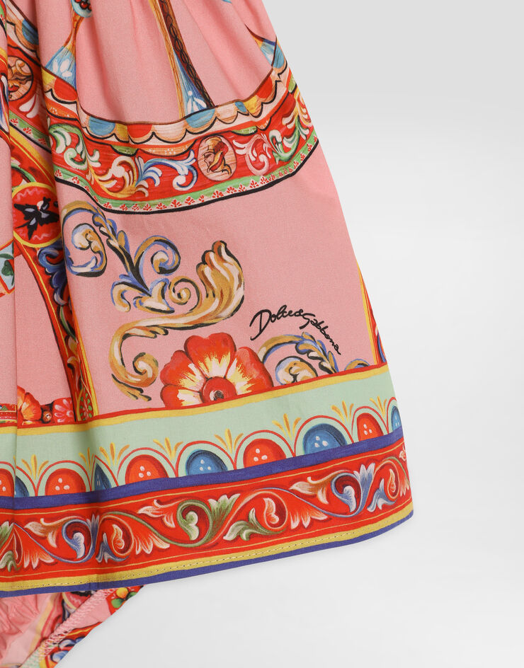 Dolce & Gabbana Carretto-print mix material dress Multicolor L2JDAUG7P5S