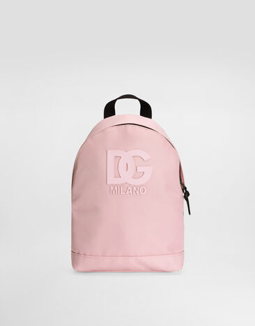 Dolce & Gabbana Nylon backpack with logo Pink EM0147A0567
