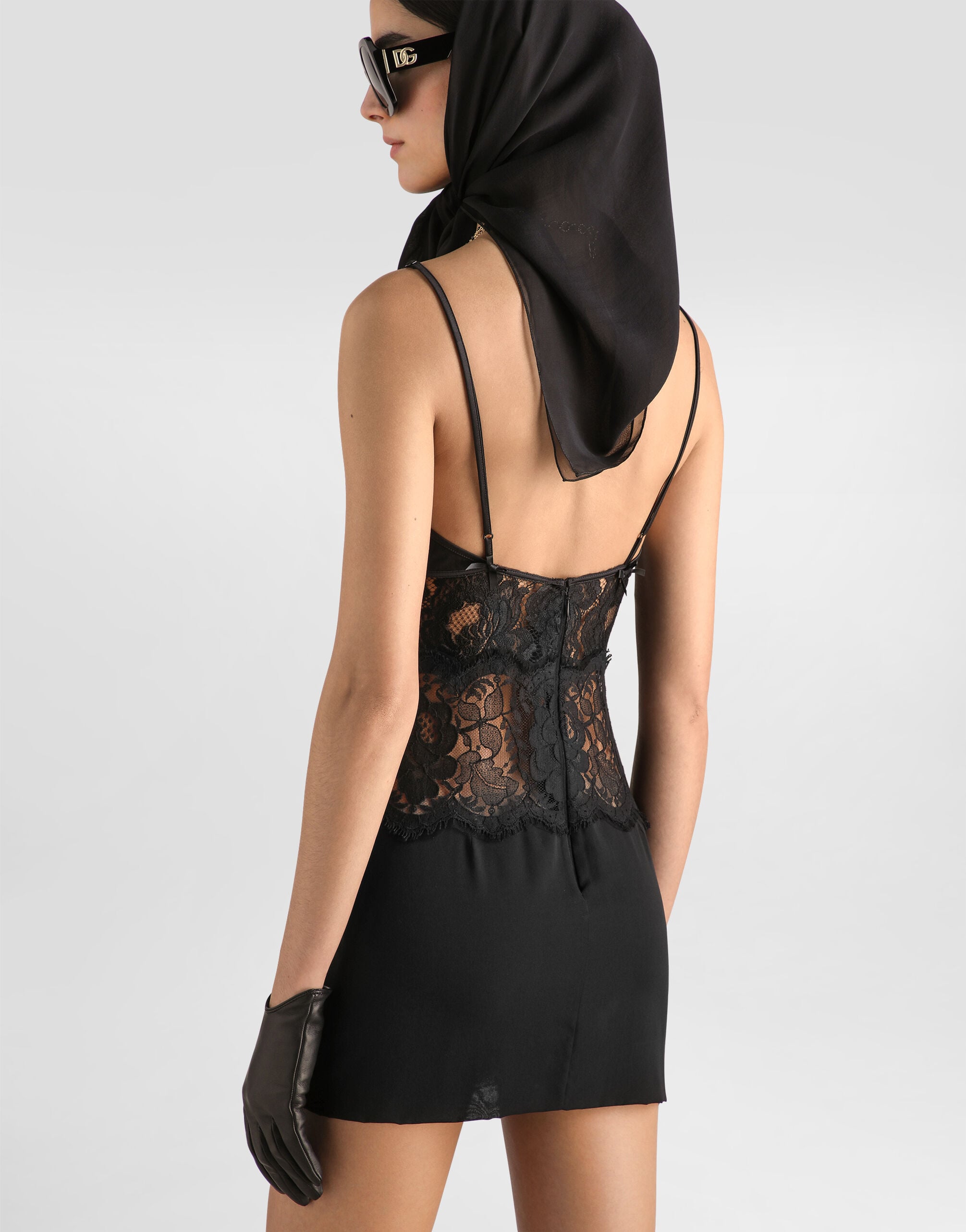 Silk georgette dress - thumbnail 5