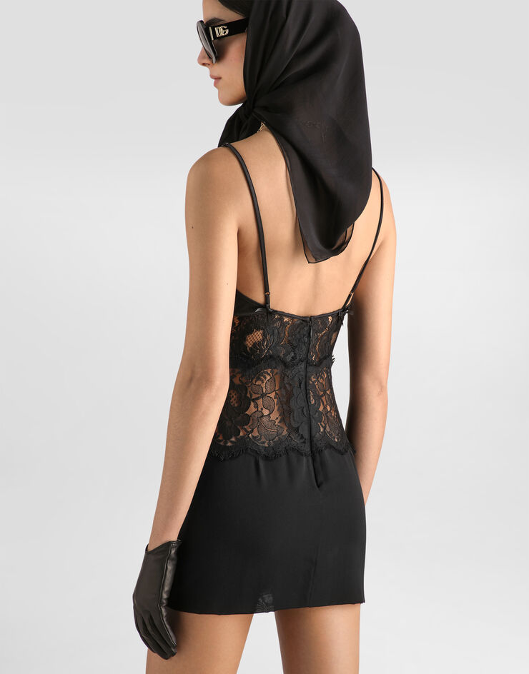 Dolce & Gabbana Silk georgette dress Dolce & Gabbana Silk georgette dress Black F6TVBTFUAFU