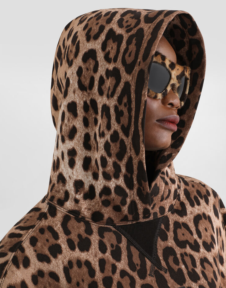 Dolce & Gabbana Leo-print cotton hooded sweatshirt Dolce & Gabbana Leo-print cotton hooded sweatshirt Print F9U48TFS785