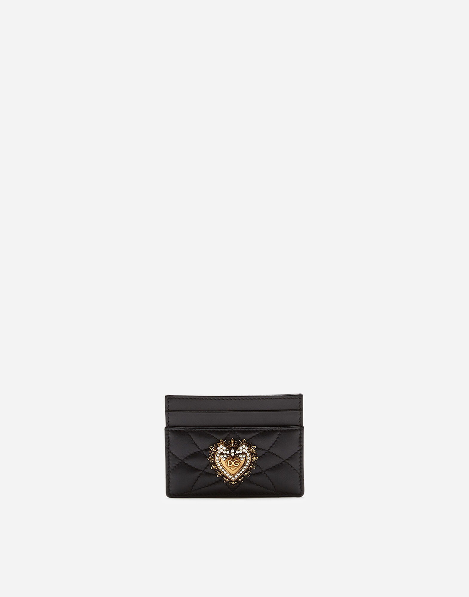Devotion credit card holder in Black for Women Dolce Gabbana US