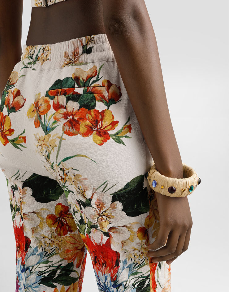 Dolce & Gabbana Flower bouquet-print trousers Print FTDCZTFSRQU