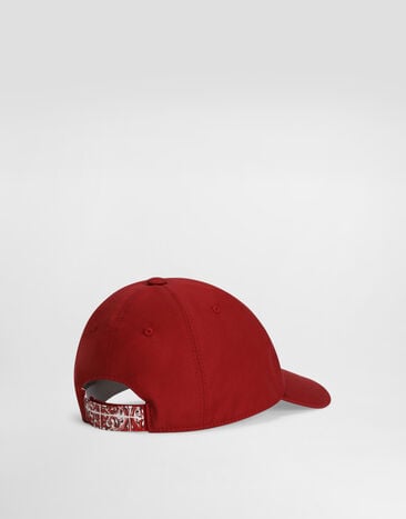 Dolce & Gabbana Poplin baseball cap with plate Multicolor LB4H80G7P5O