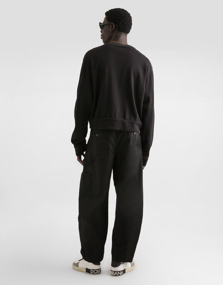 Dolce & Gabbana Technical cotton trousers Black GP1C6TFU62W