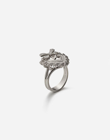 Dolce & Gabbana Ring Devotion Weißgold 18 Karat und Diamanten WEISSGOLD WRLD1GWDWWH