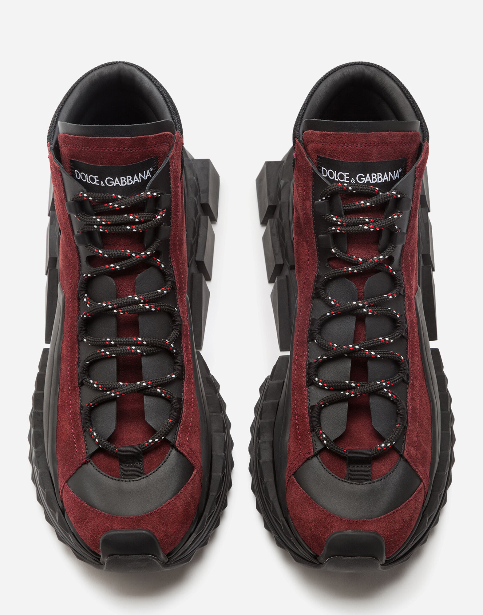 Split-grain leather Super King high-top sneakers