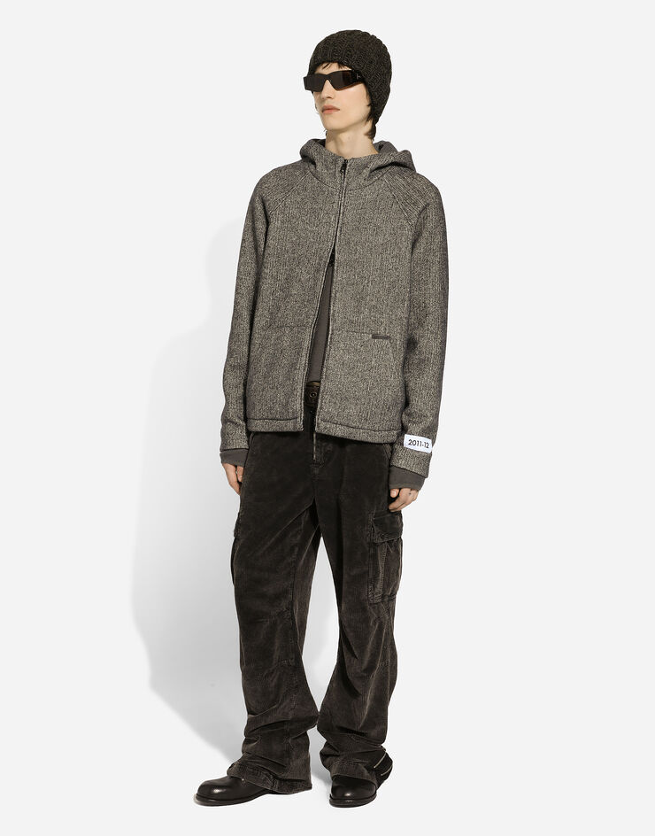 Dolce & Gabbana Zip-up jacket with hood Grey G9BFFTGI497