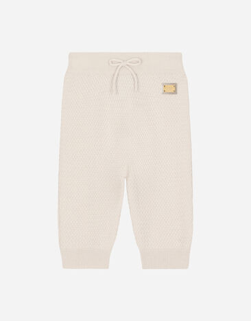 Dolce & Gabbana Strickhose mit Korbmuster Grau L1KP04JFMFB